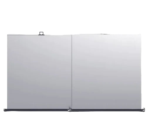 Whiteboard with a black frame.